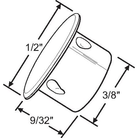 Strybuc SMALL JAMB PLUG WHITE USED ON 16-826W
